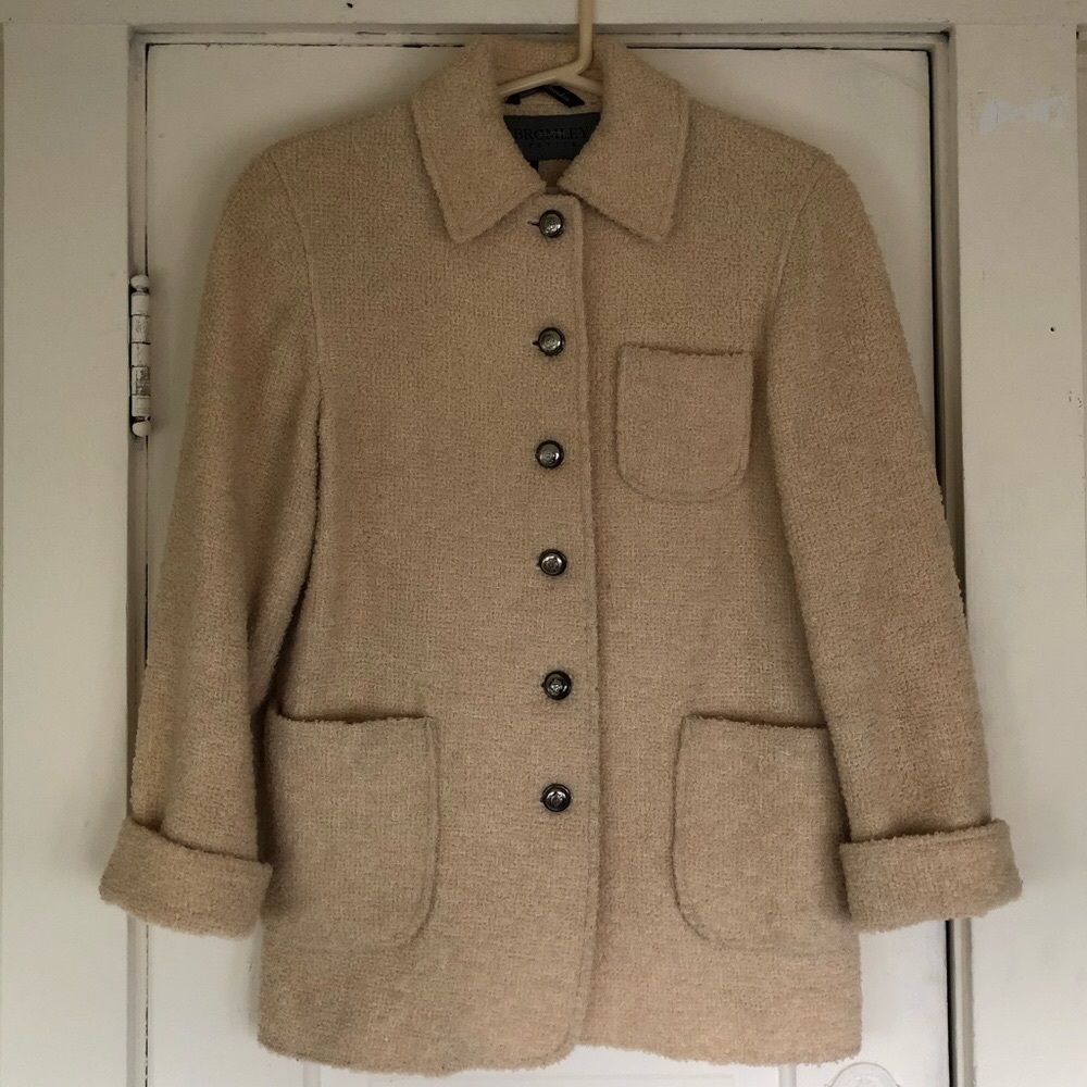 Vintage Bromley Collection Cream Pea Coat - 2P